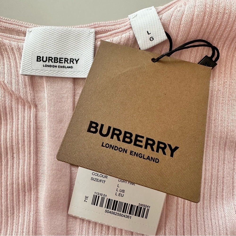 Burberry Veda Light Pink Roundneck Knit Tank Top - Picture 5 of 8